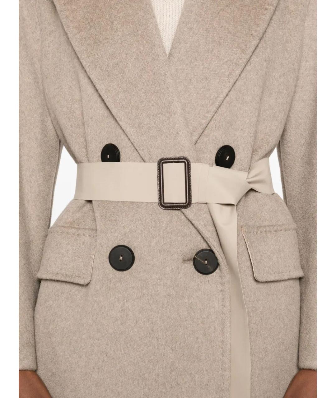 MAX MARA Бежевое кашемировое пальто, фото 3