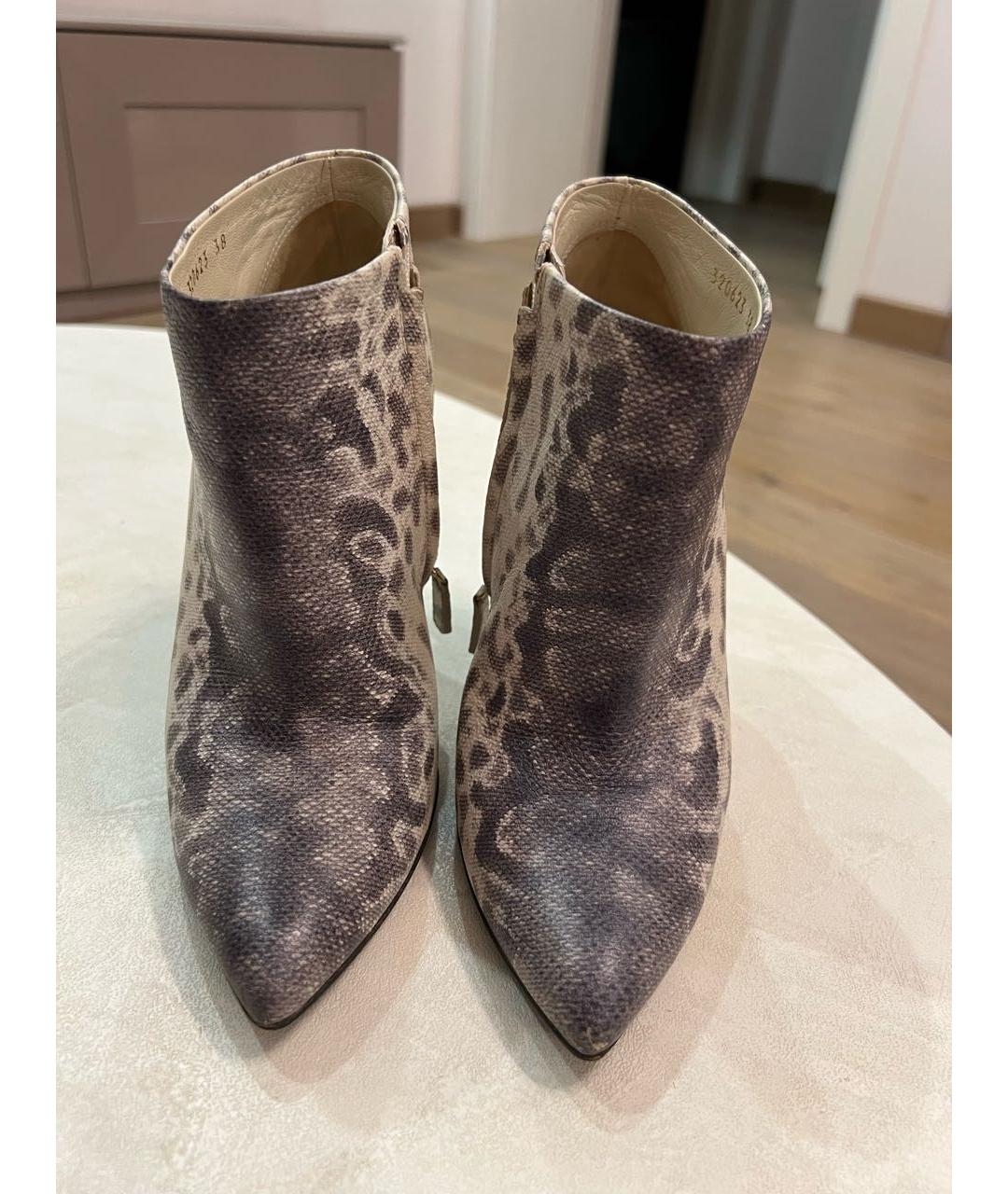 GUCCI Серые кожаные ботильоны, фото 2