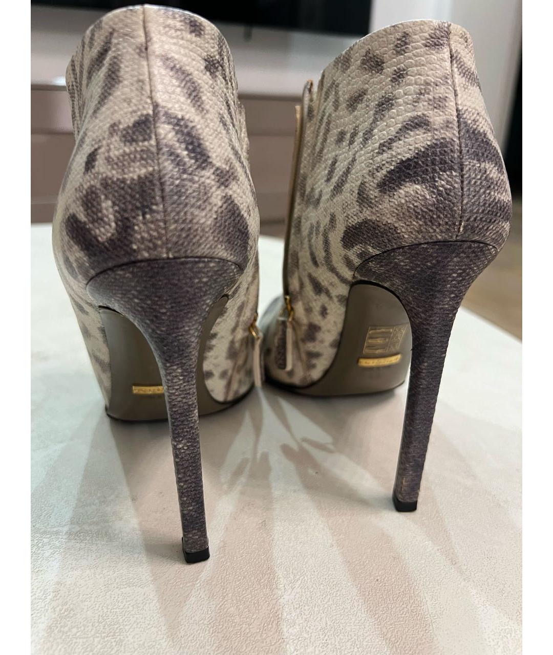 GUCCI Серые кожаные ботильоны, фото 4