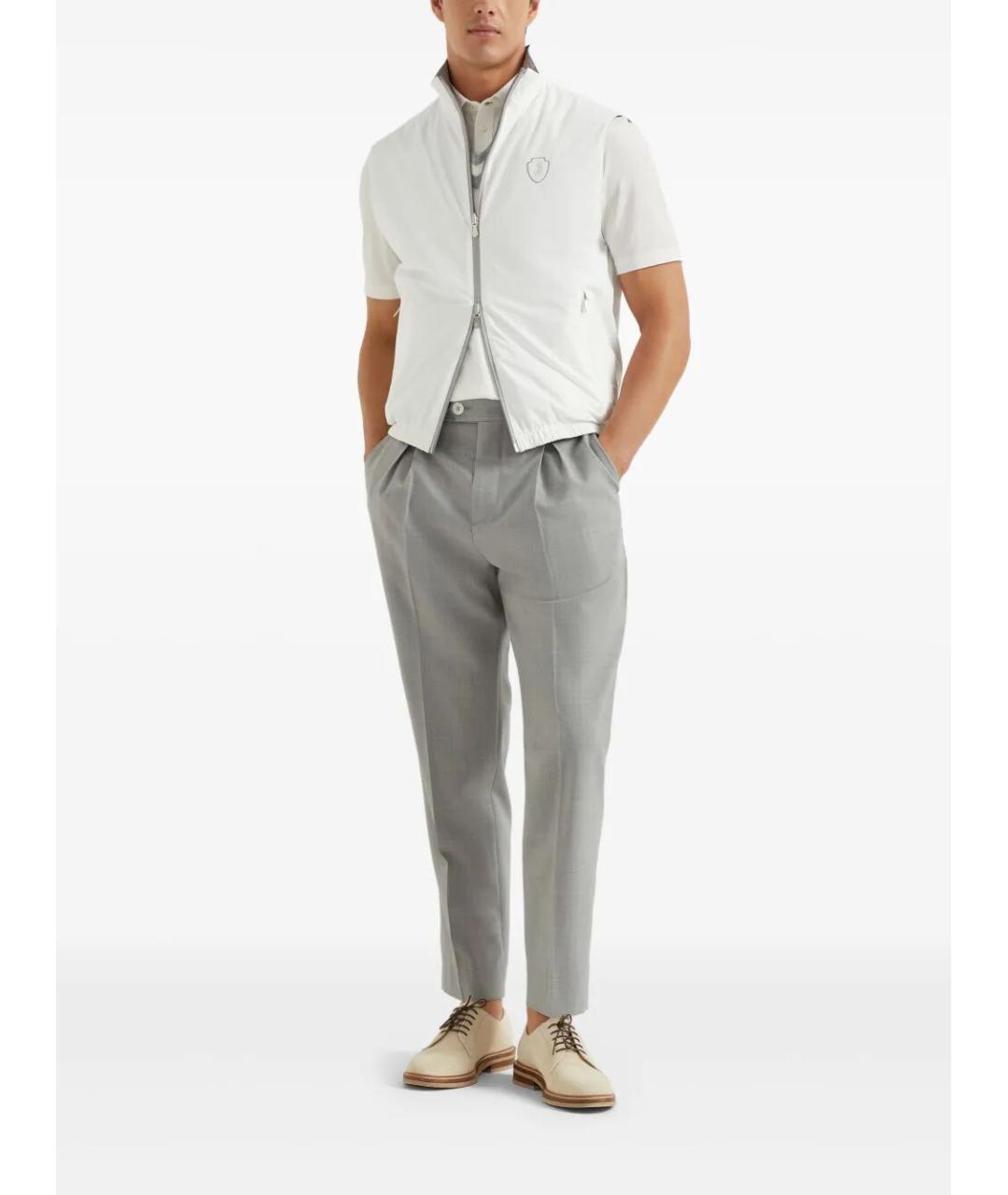 BRUNELLO CUCINELLI Белая хлопковая жилетка, фото 2