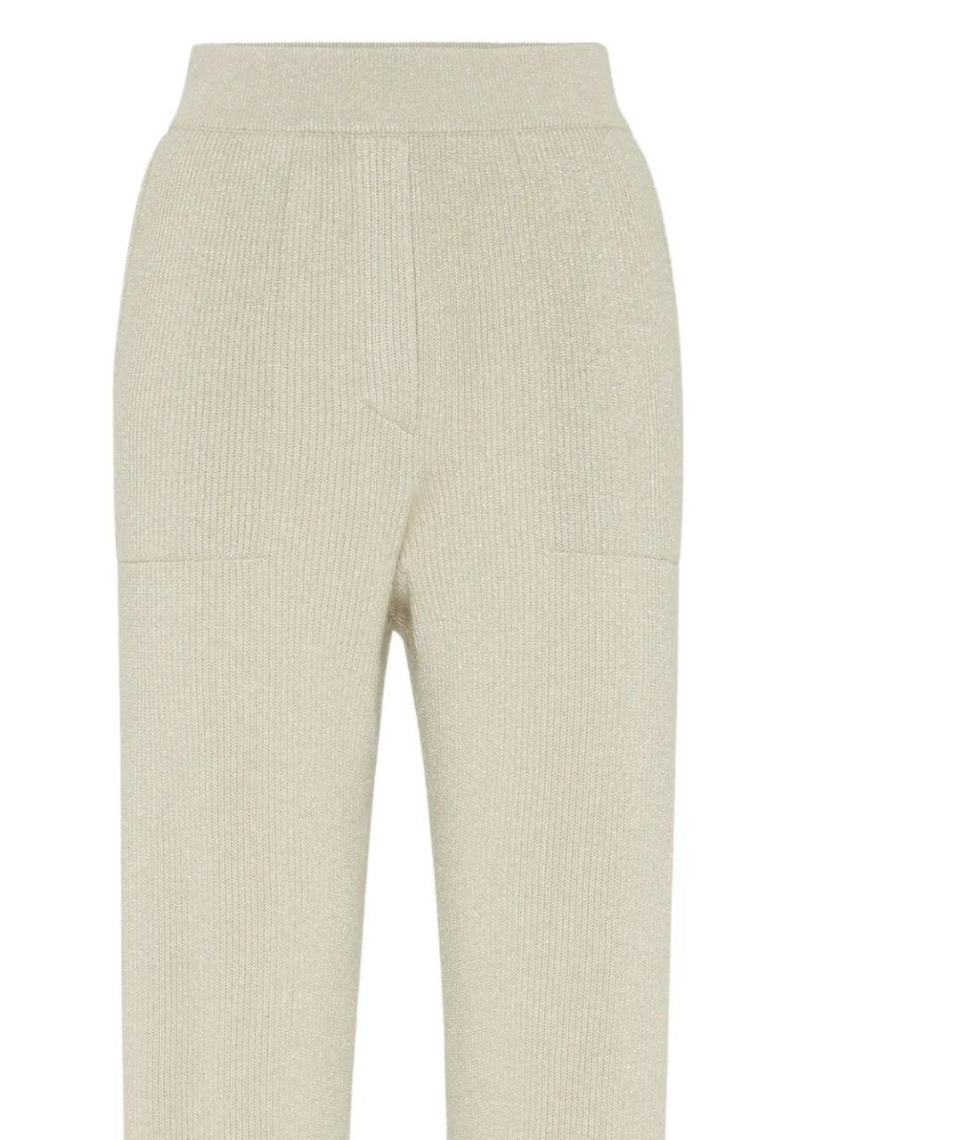 BRUNELLO CUCINELLI Бежевые кашемировые спортивные брюки и шорты, фото 6