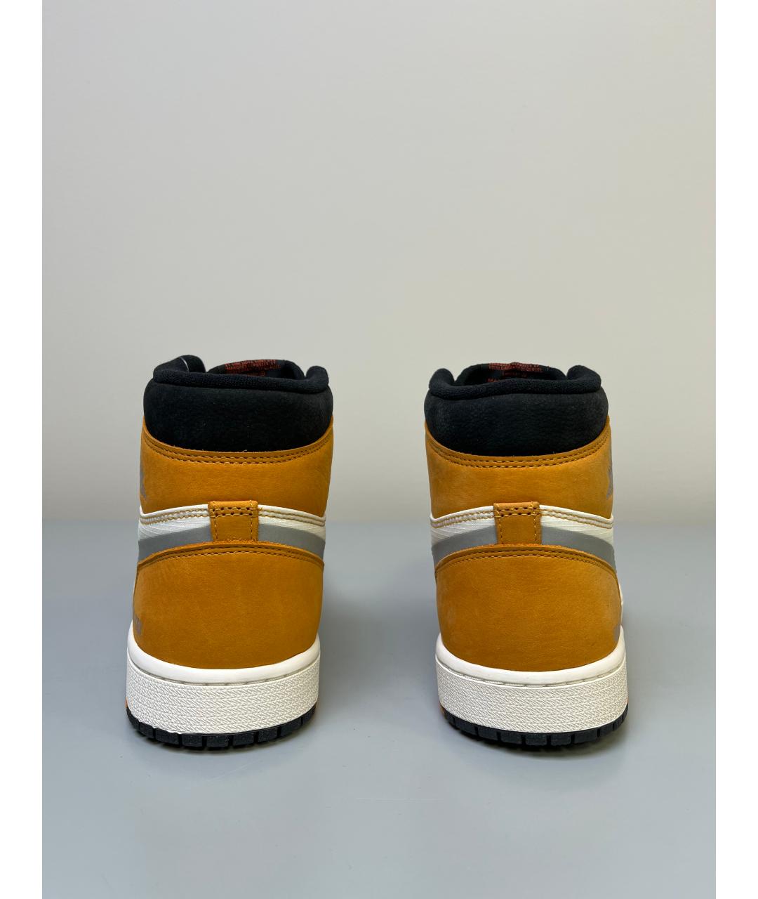 JORDAN Оранжевое высокие кроссовки / кеды, фото 5
