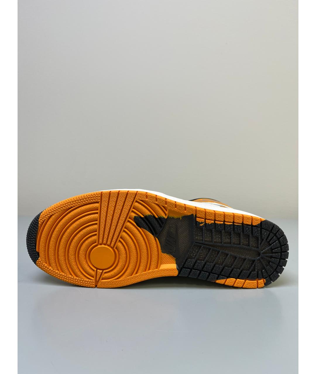JORDAN Оранжевое высокие кроссовки / кеды, фото 6