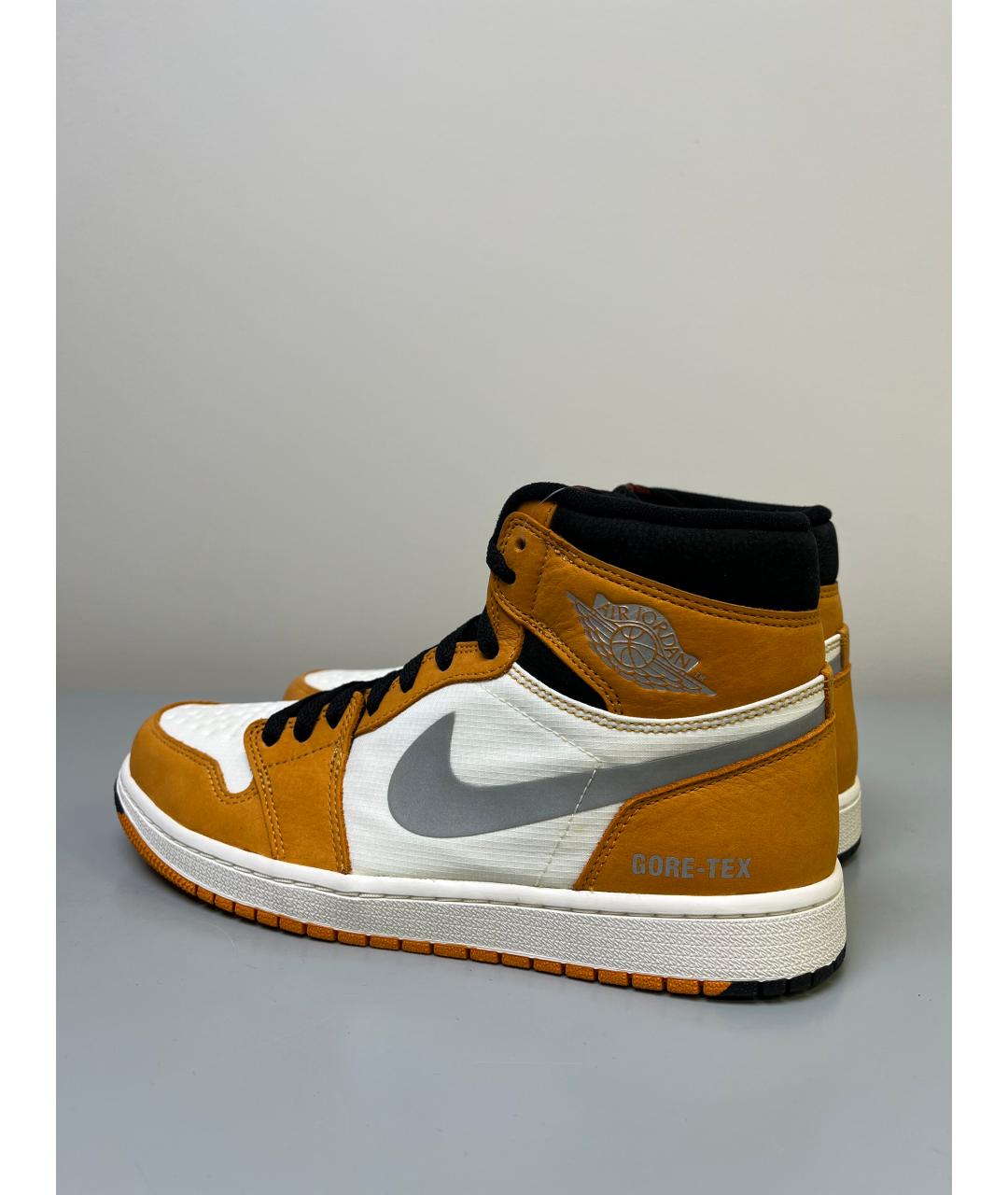 JORDAN Оранжевое высокие кроссовки / кеды, фото 4