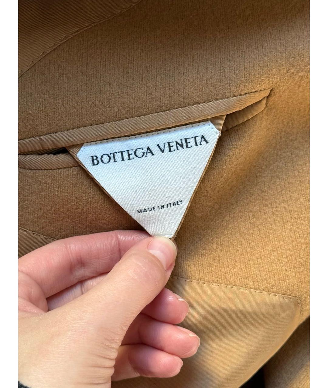 BOTTEGA VENETA Бежевое шерстяное пальто, фото 3