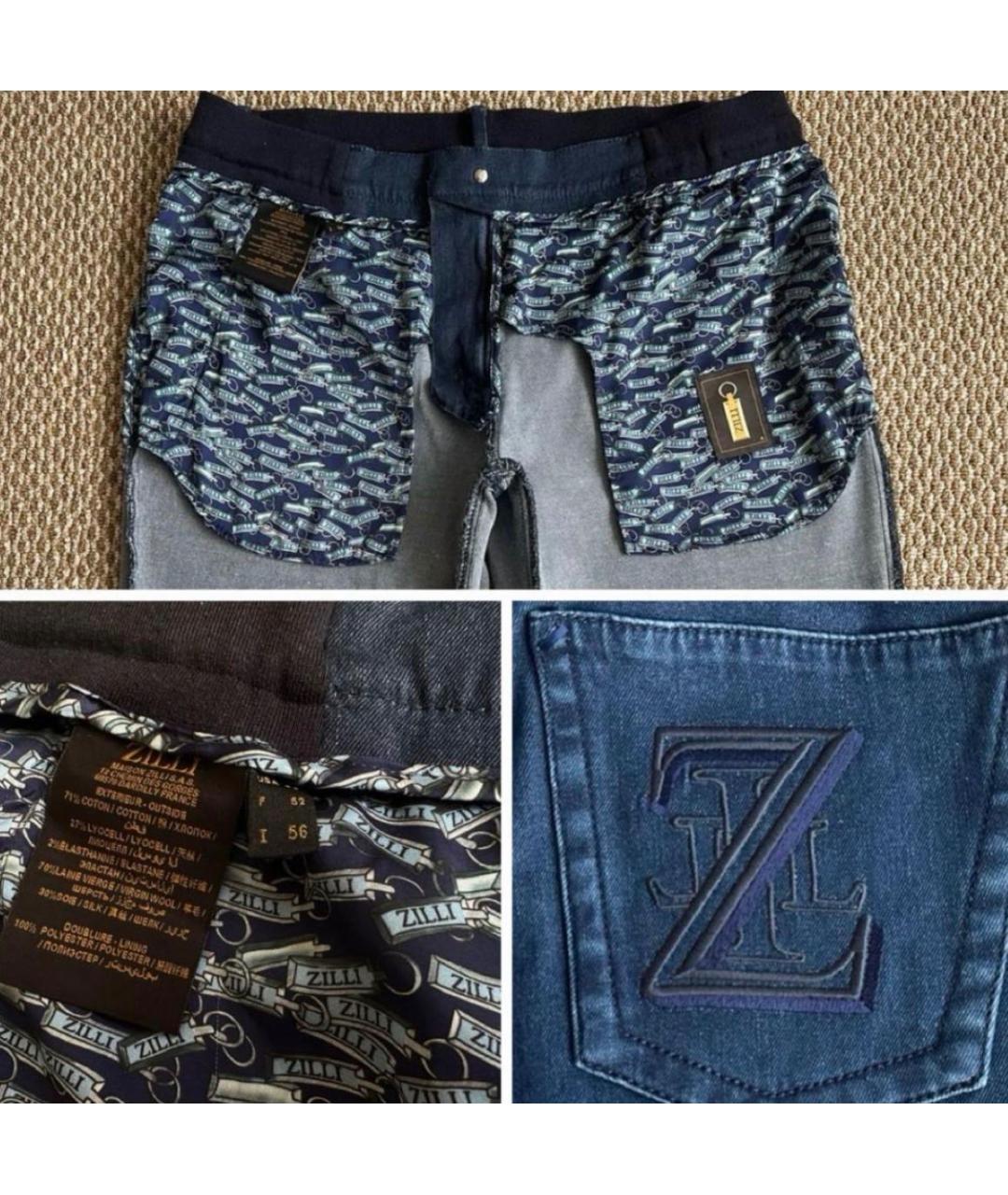 ZILLI Темно-синие джинсы, фото 7