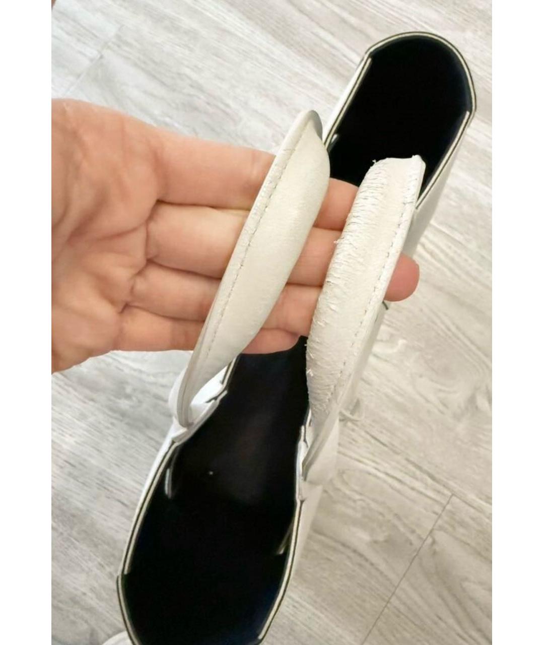 BOTTEGA VENETA Белая кожаная сумка с короткими ручками, фото 3