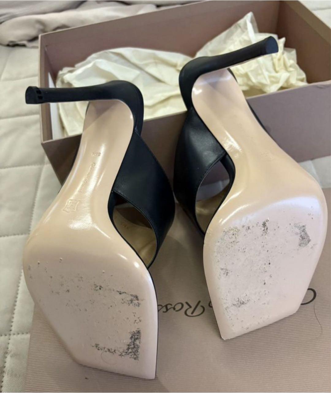GIANVITO ROSSI Черные кожаные туфли, фото 4
