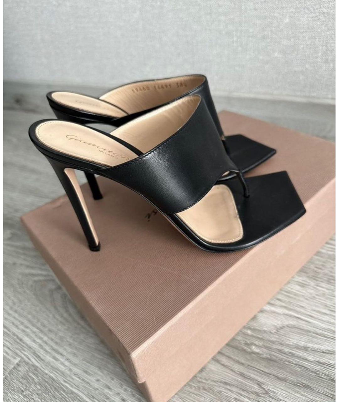 GIANVITO ROSSI Черные кожаные туфли, фото 5