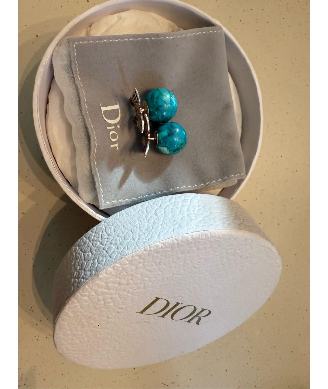 CHRISTIAN DIOR Серебряные металлические серьги, фото 4