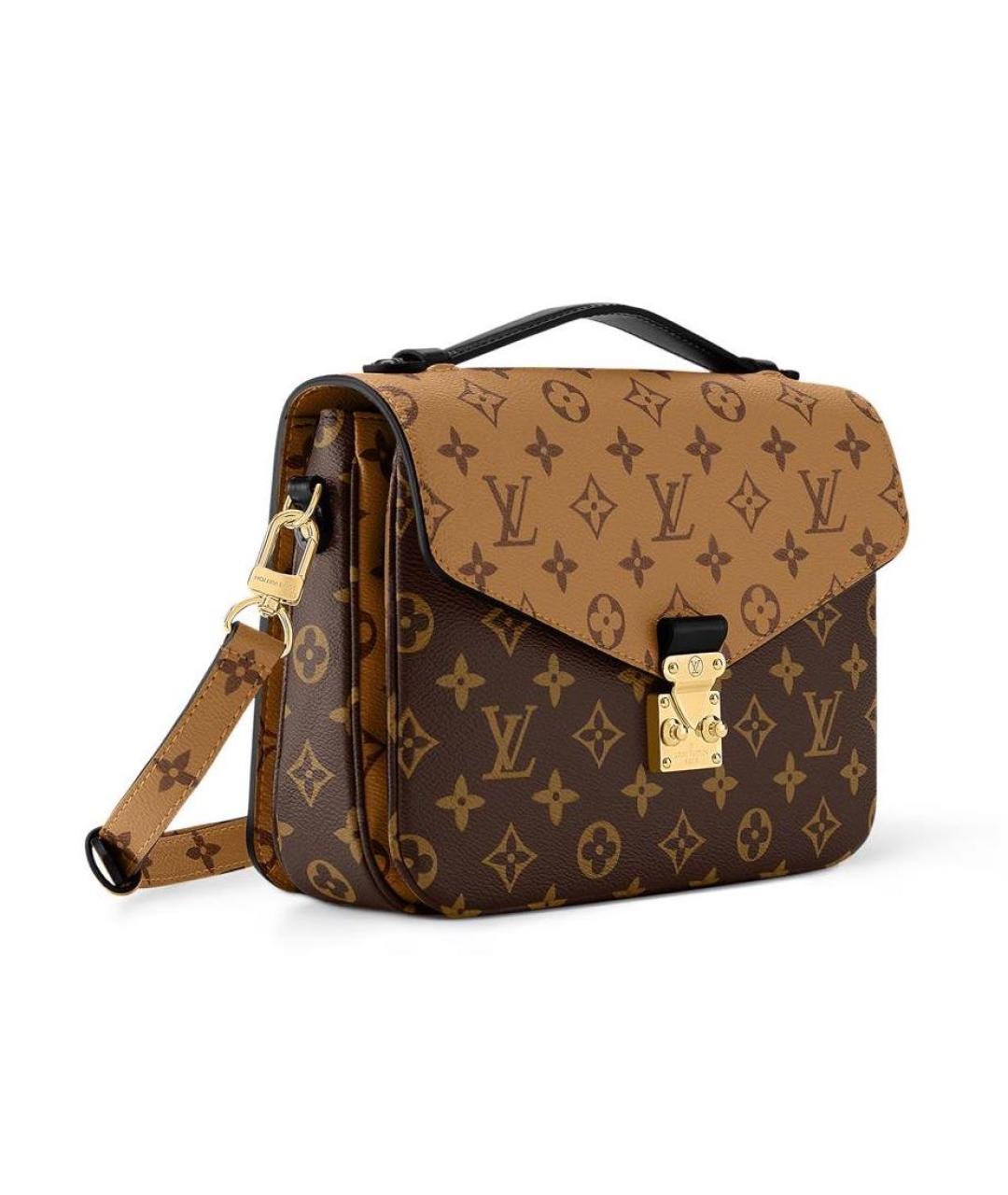 LOUIS VUITTON Коричневая сумка с короткими ручками, фото 3