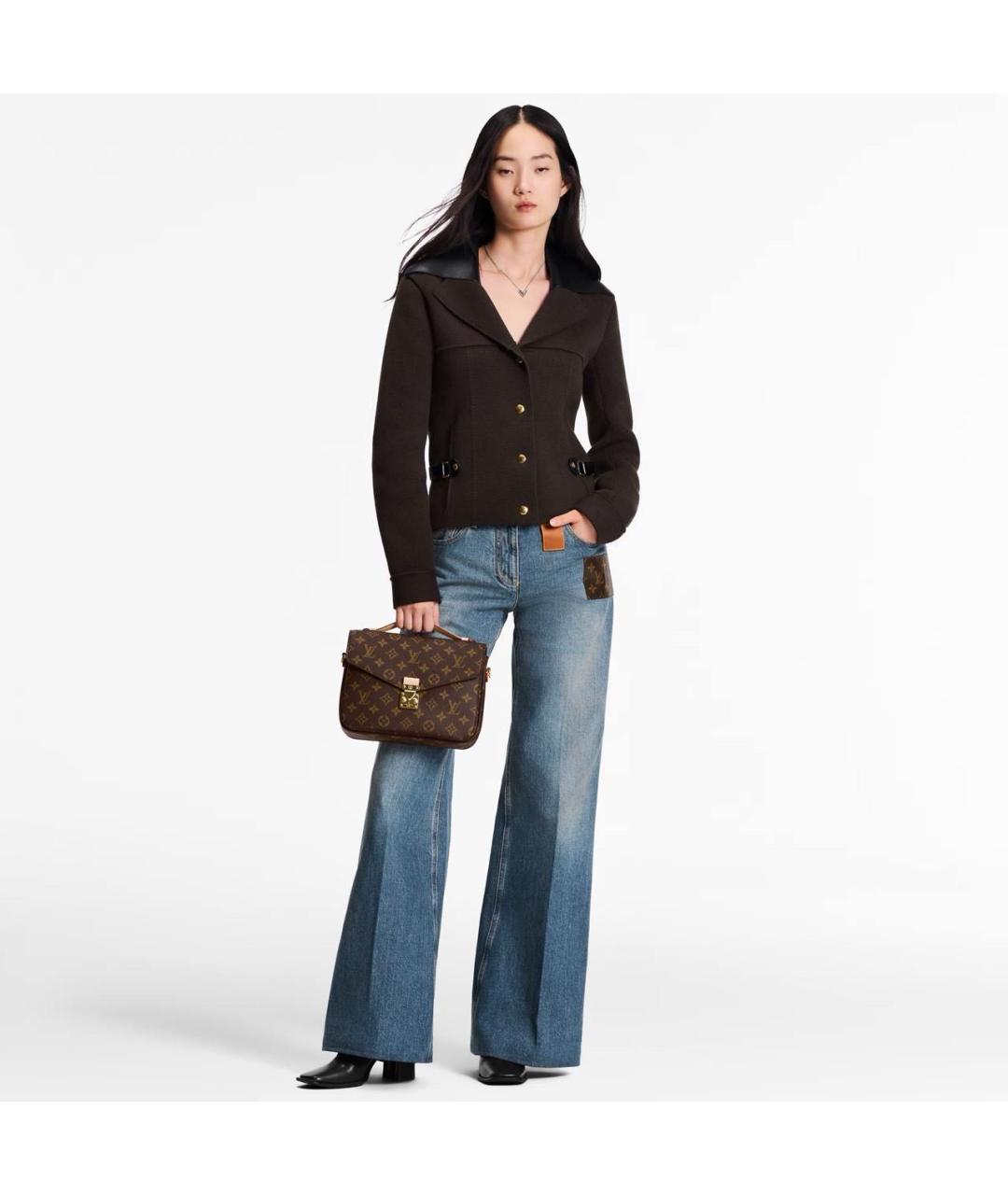 LOUIS VUITTON Коричневая сумка с короткими ручками, фото 5