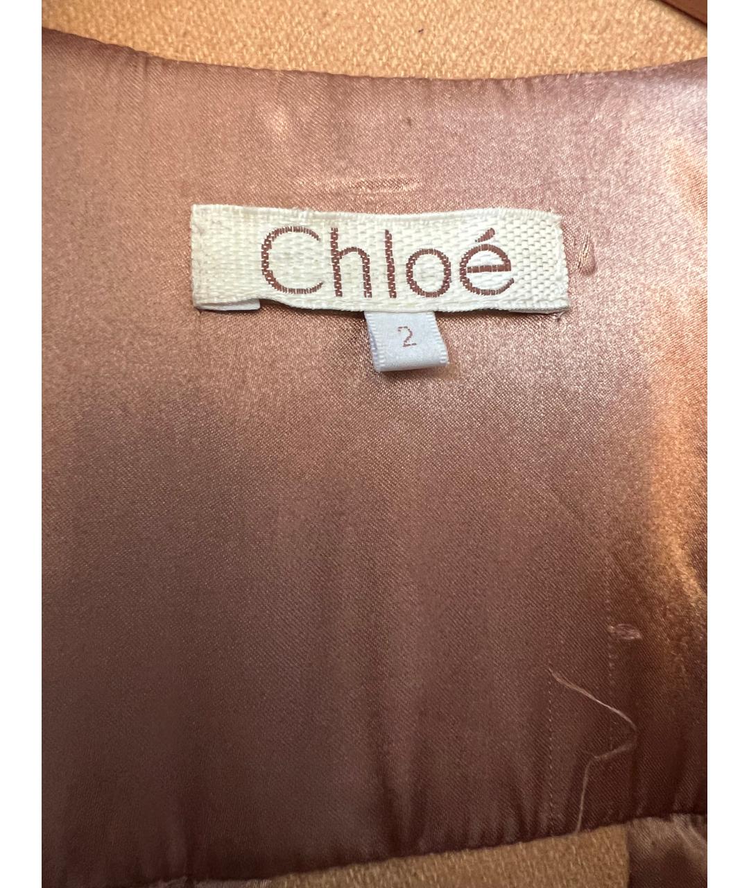 CHLOE Горчичное шерстяное пальто, фото 5