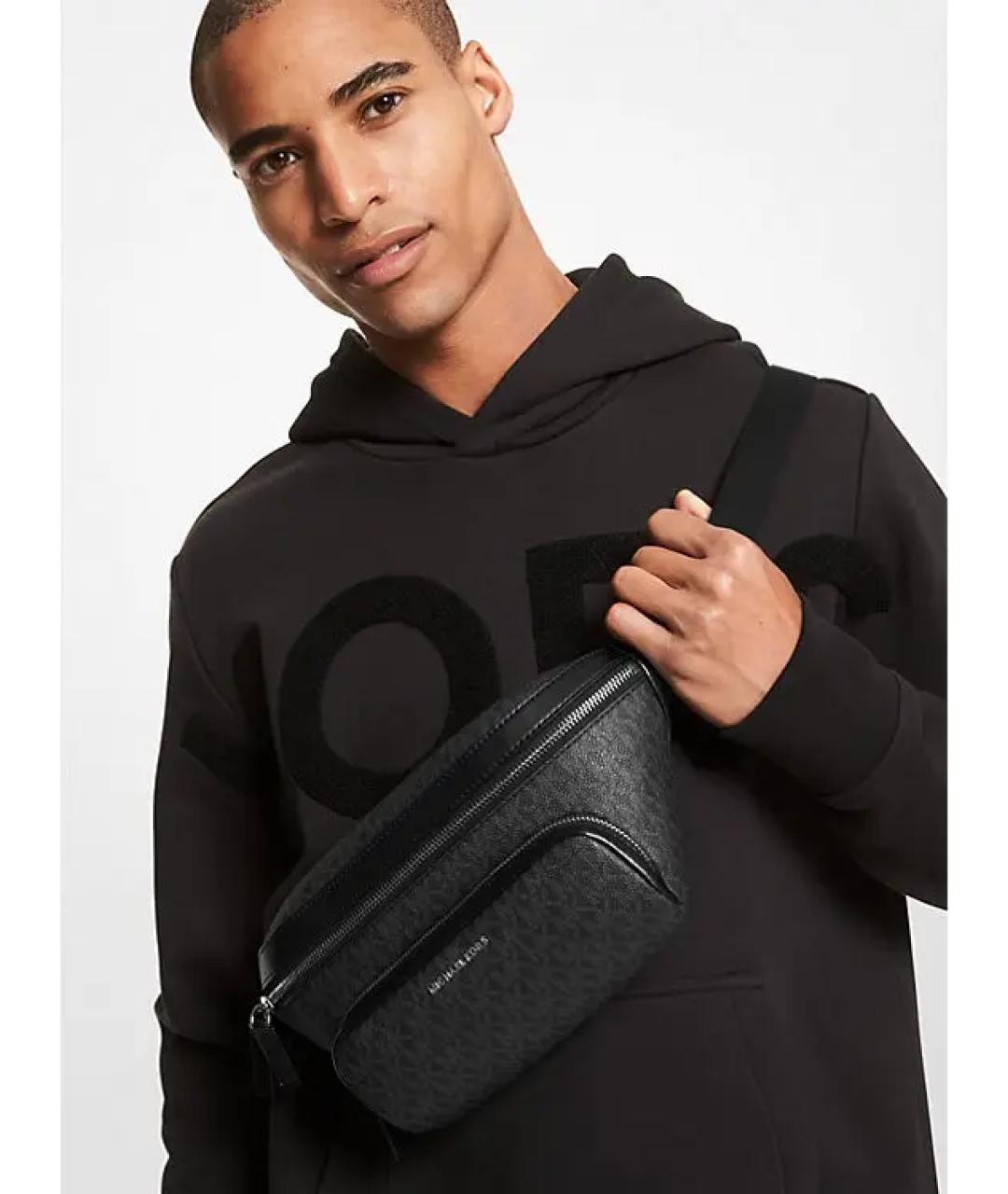 MICHAEL KORS Черная поясная сумка, фото 4