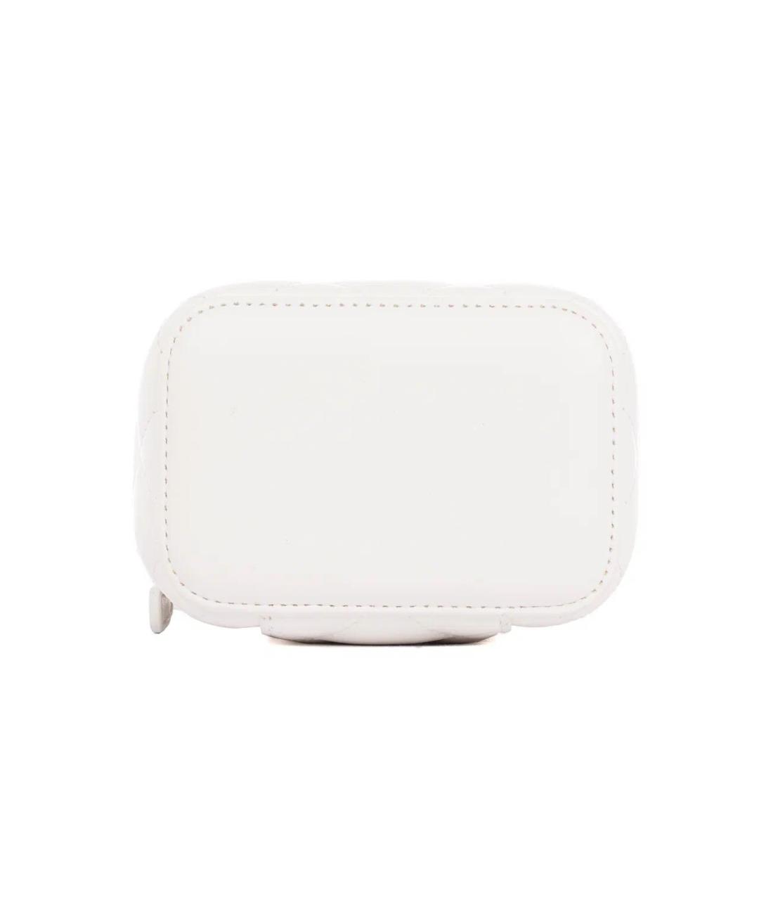 CHANEL Белая кожаная сумка через плечо, фото 7