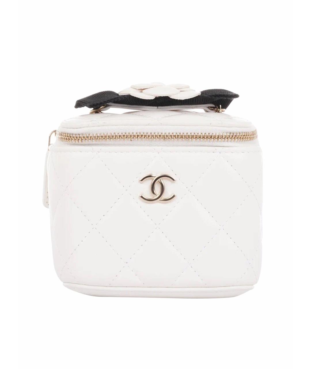CHANEL Белая кожаная сумка через плечо, фото 1