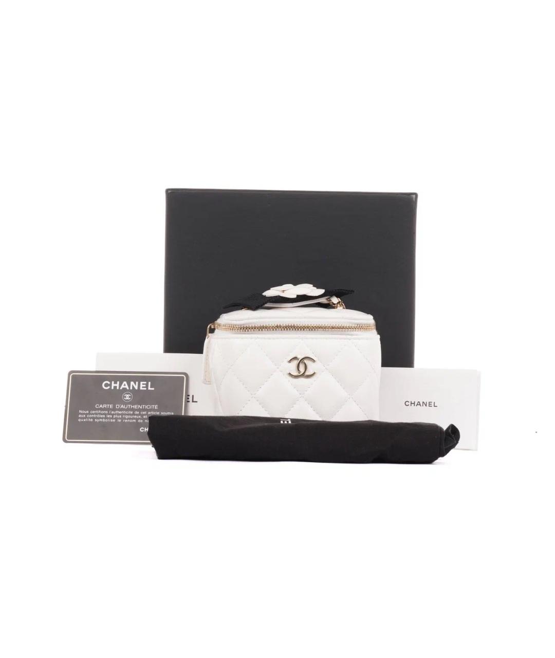 CHANEL Белая кожаная сумка через плечо, фото 2