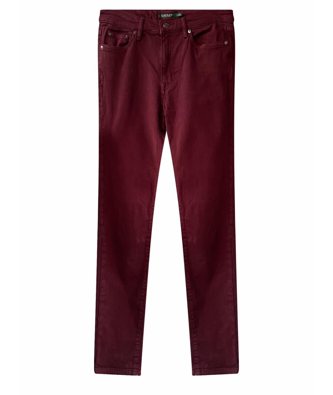RALPH LAUREN Бордовые джинсы слим, фото 1