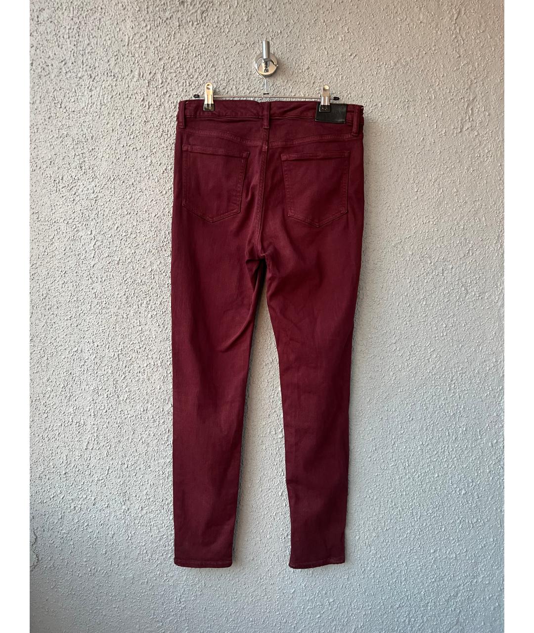 RALPH LAUREN Бордовые джинсы слим, фото 2