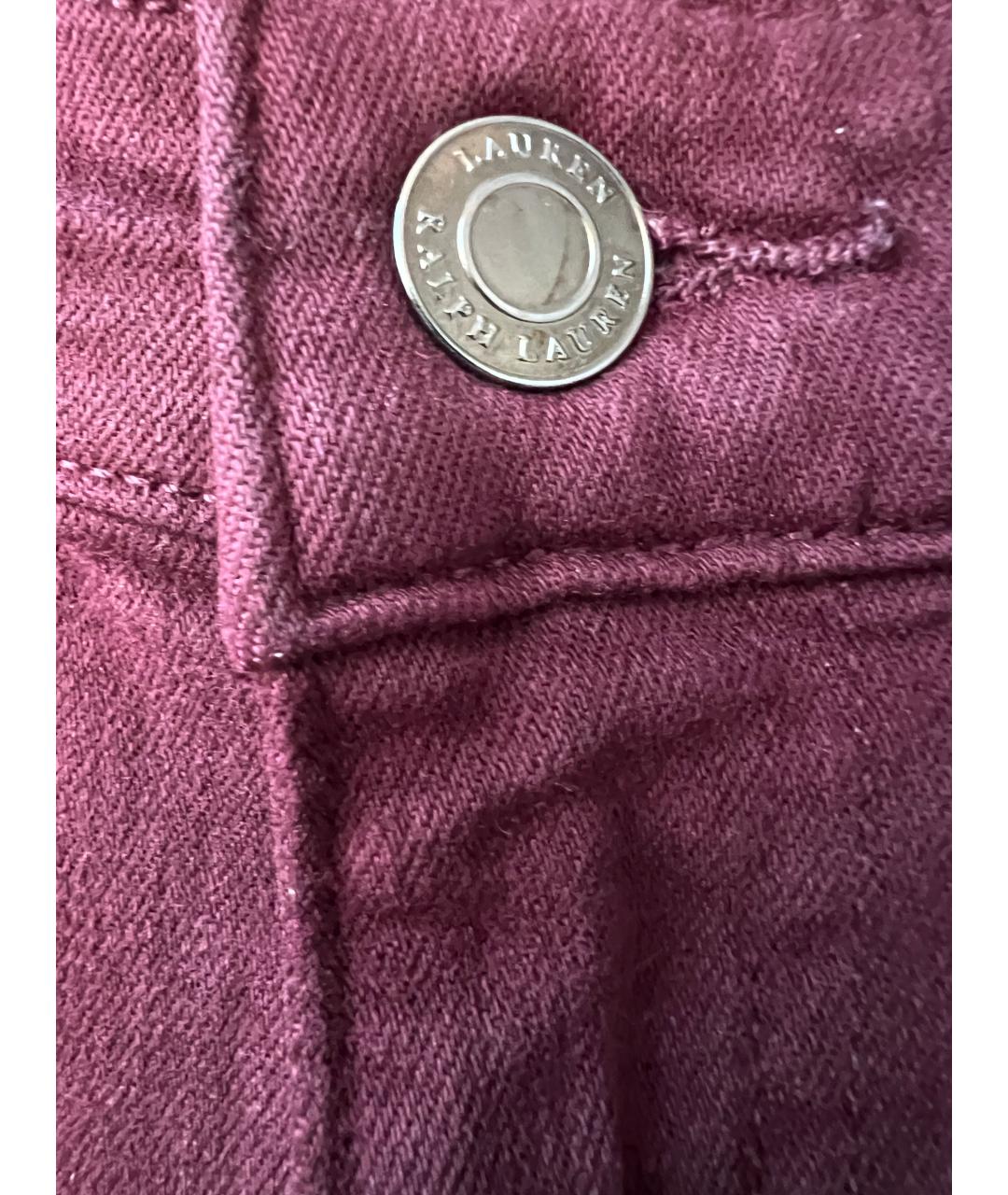 RALPH LAUREN Бордовые джинсы слим, фото 3