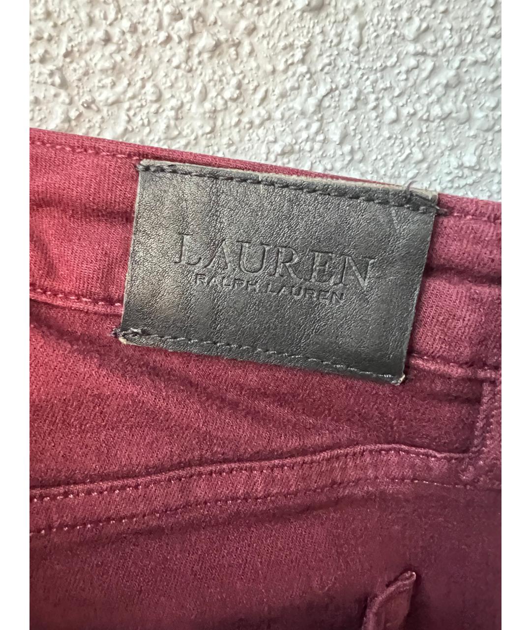 RALPH LAUREN Бордовые джинсы слим, фото 5