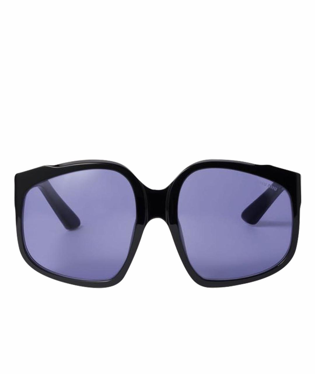 MIU MIU Черные пластиковые солнцезащитные очки, фото 1