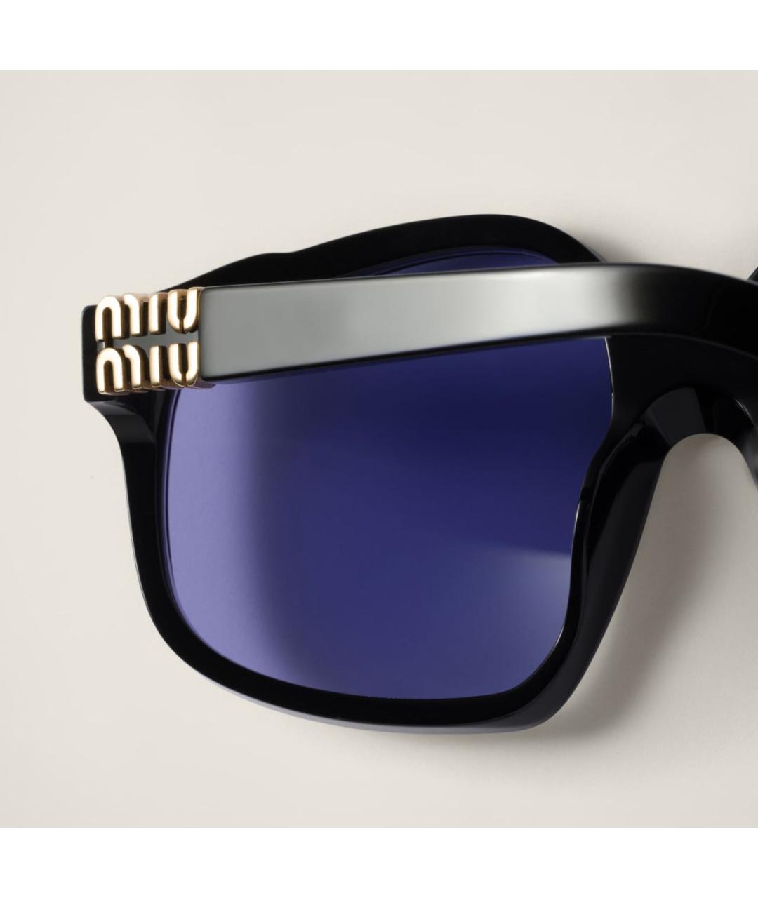 MIU MIU Черные пластиковые солнцезащитные очки, фото 4