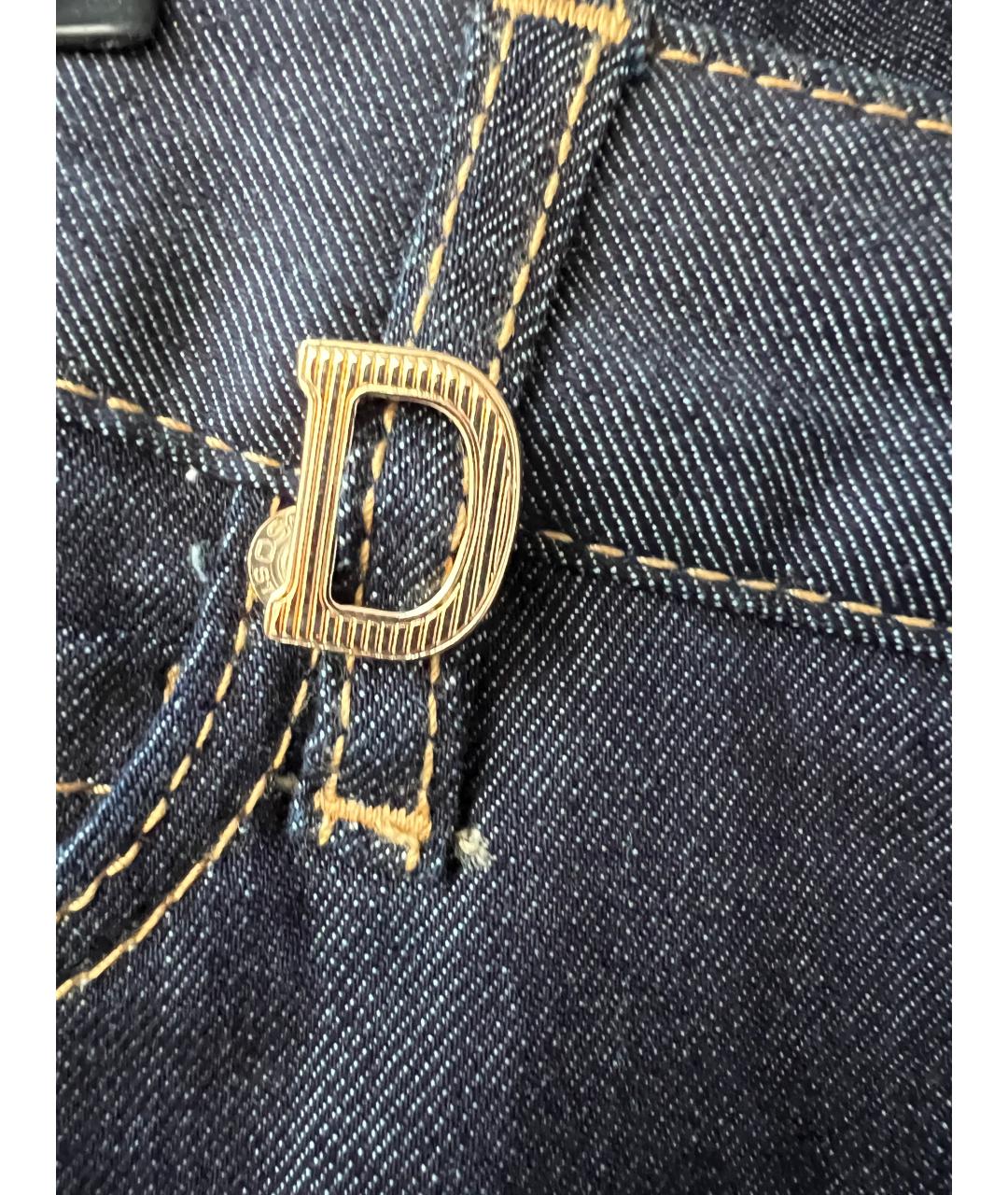 DSQUARED2 Темно-синие хлопковые джинсы слим, фото 5
