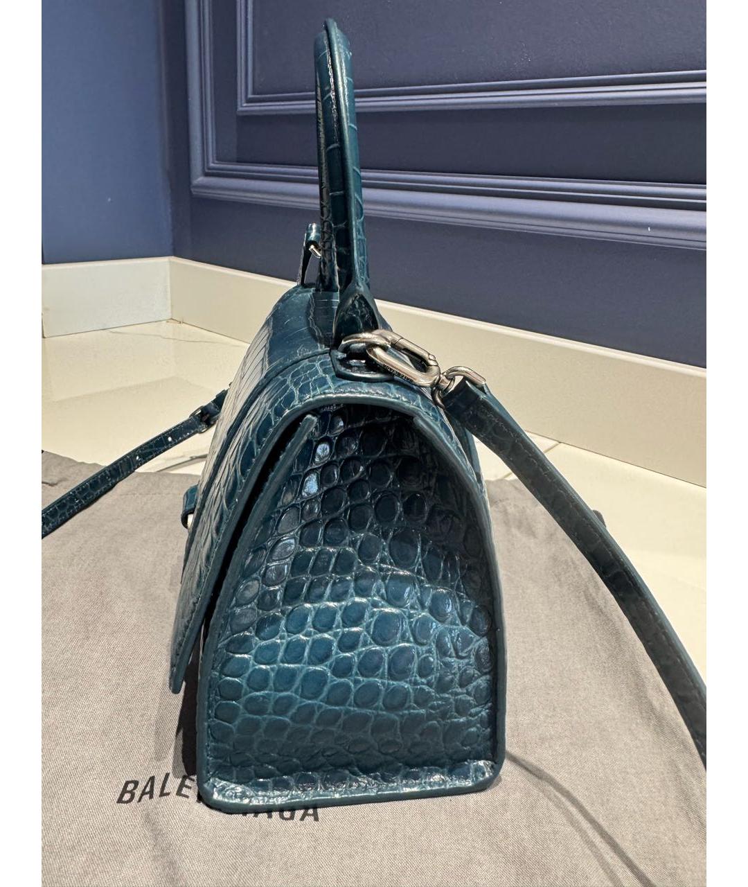 BALENCIAGA Темно-синяя кожаная сумка через плечо, фото 2