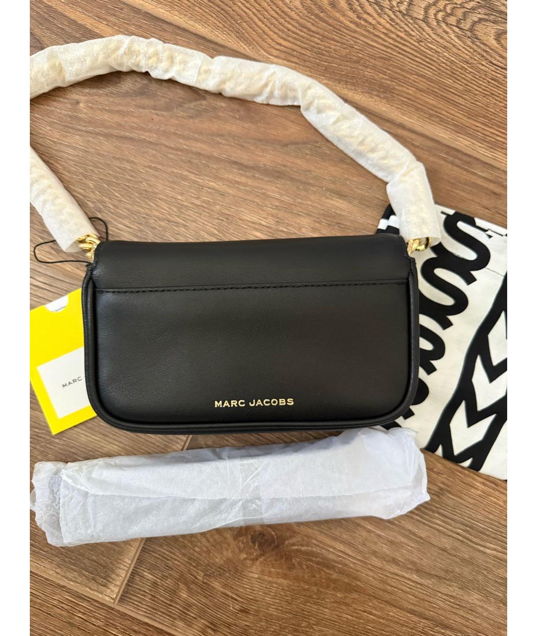 MARC JACOBS Черная кожаная сумка через плечо, фото 3