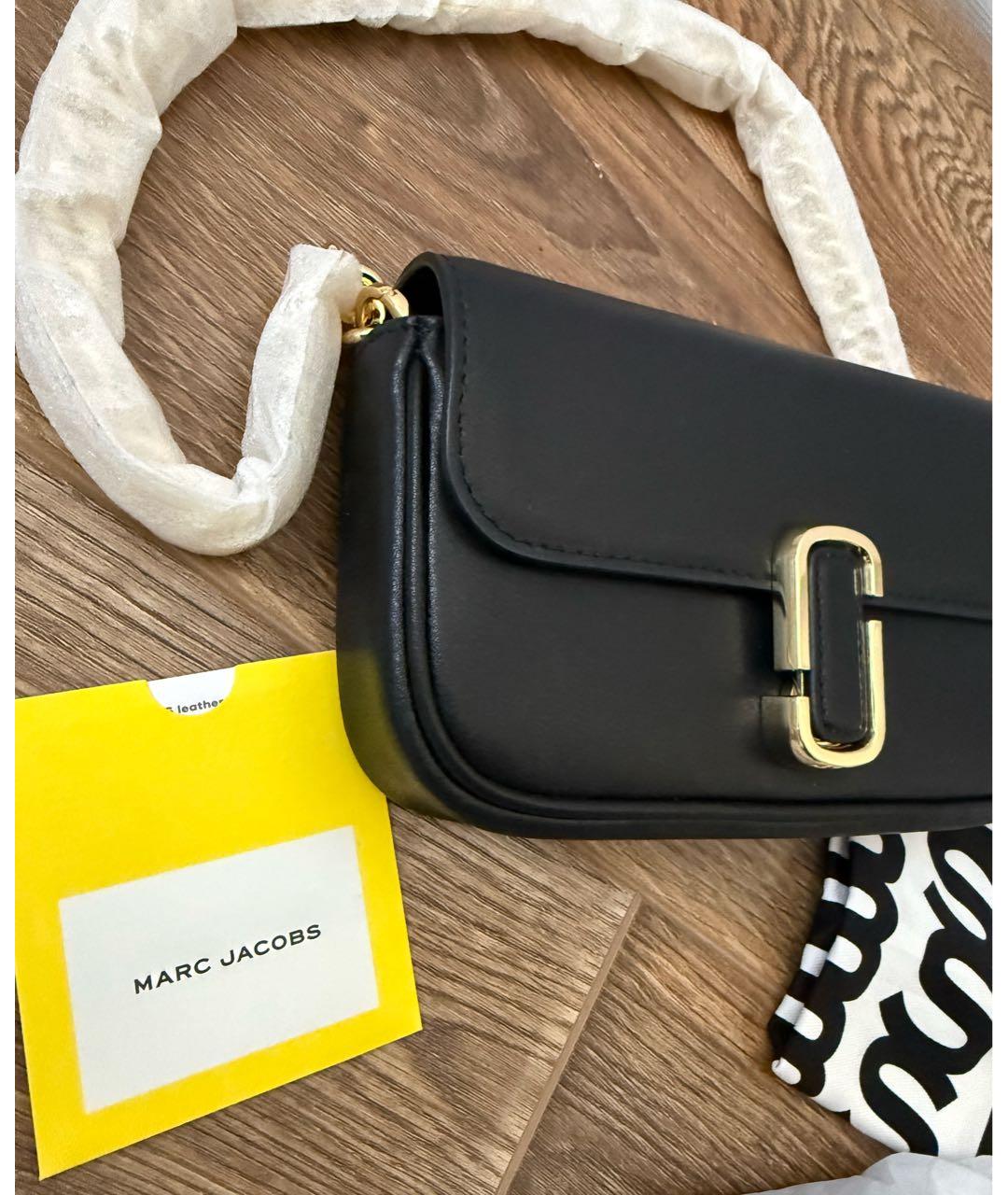 MARC JACOBS Черная кожаная сумка через плечо, фото 2