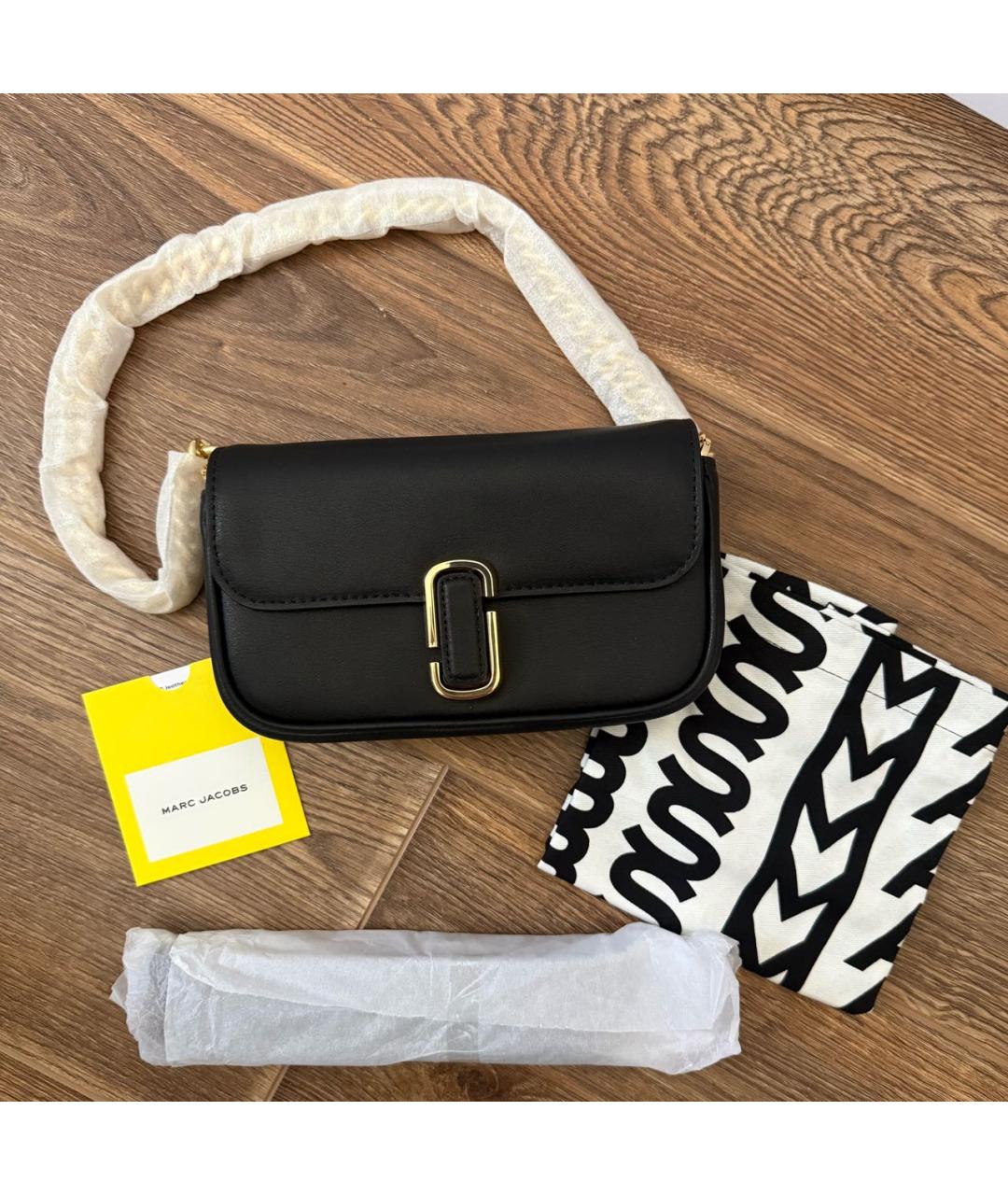 MARC JACOBS Черная кожаная сумка через плечо, фото 8