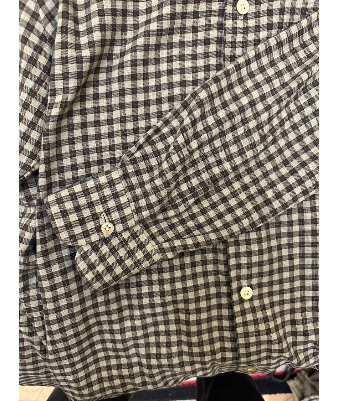 KITON Антрацитовая хлопковая кэжуал рубашка, фото 4