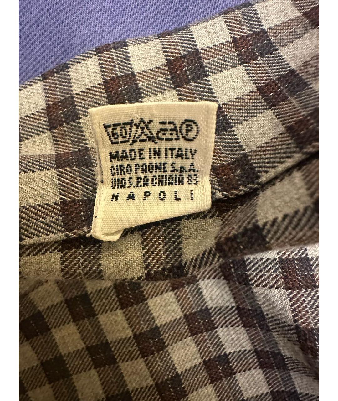 KITON Антрацитовая хлопковая кэжуал рубашка, фото 8