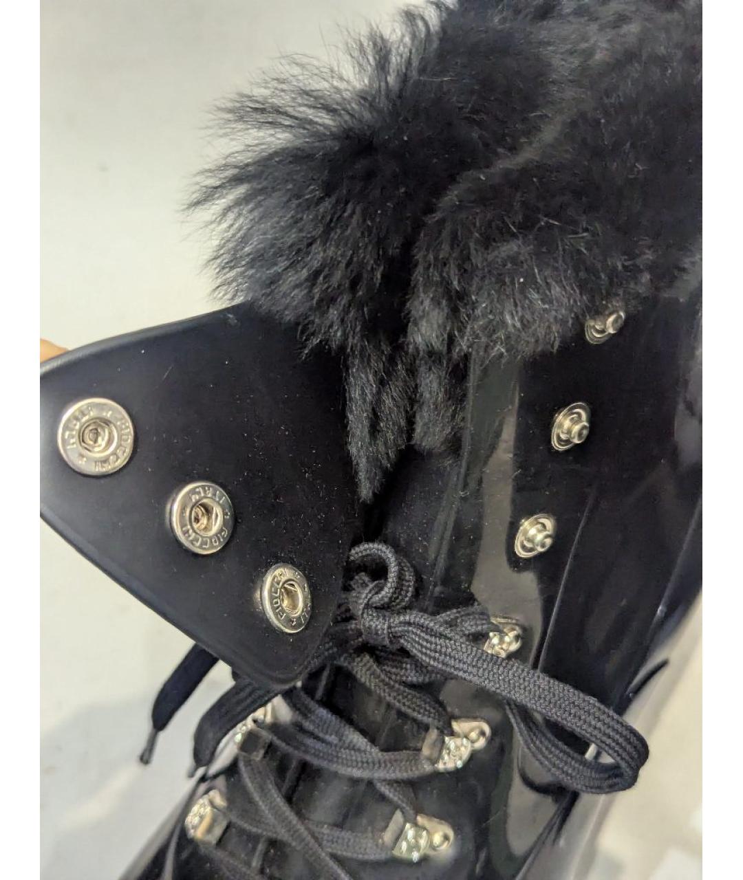 CHANEL Черные резиновые полусапоги, фото 6