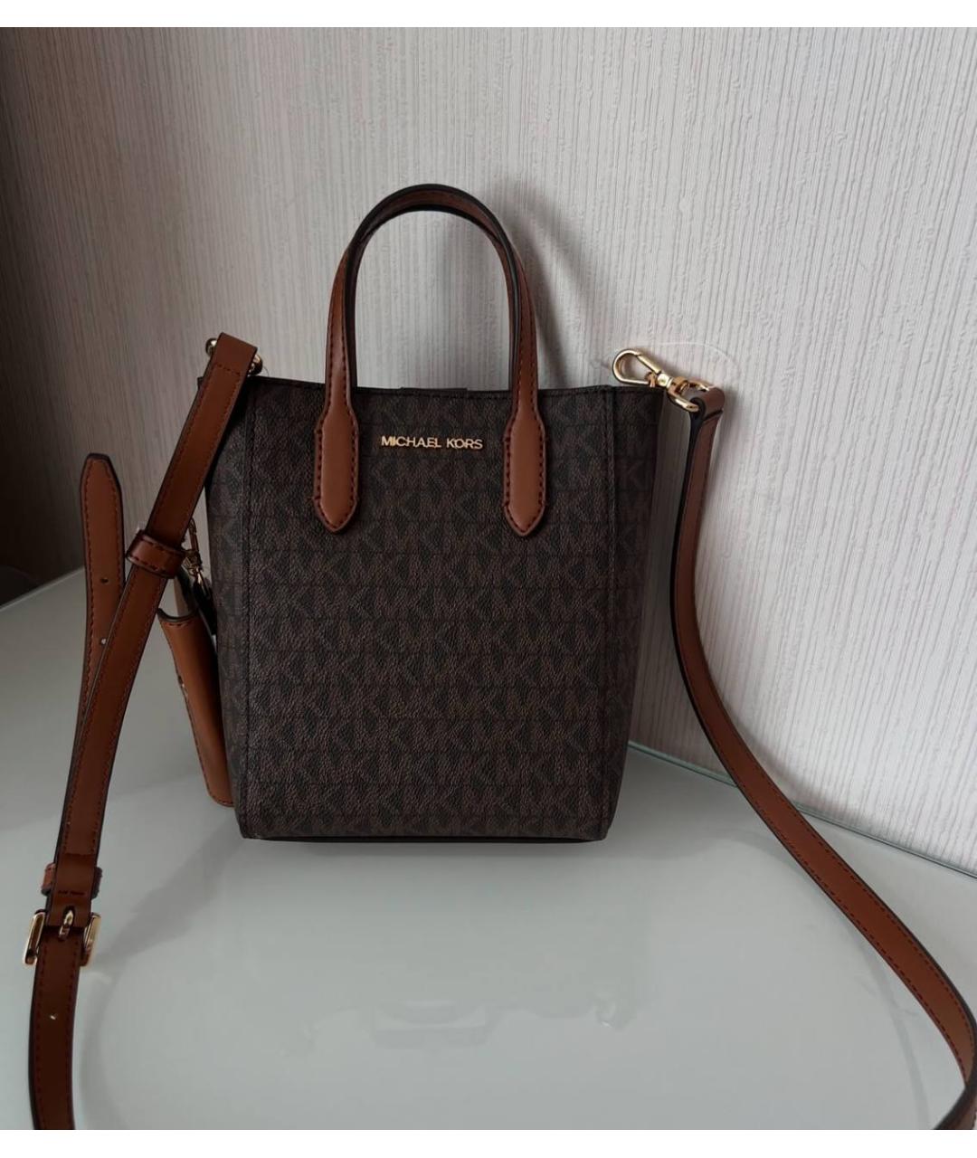 MICHAEL KORS Коричневая сумка через плечо, фото 5