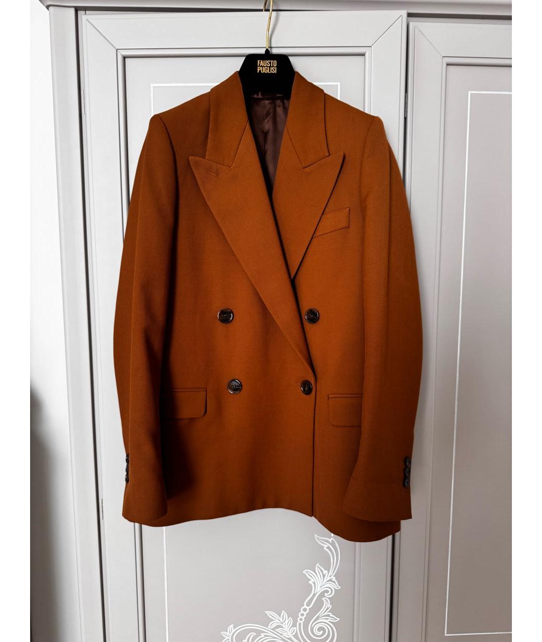 ACNE STUDIOS Коричневый шерстяной жакет/пиджак, фото 6