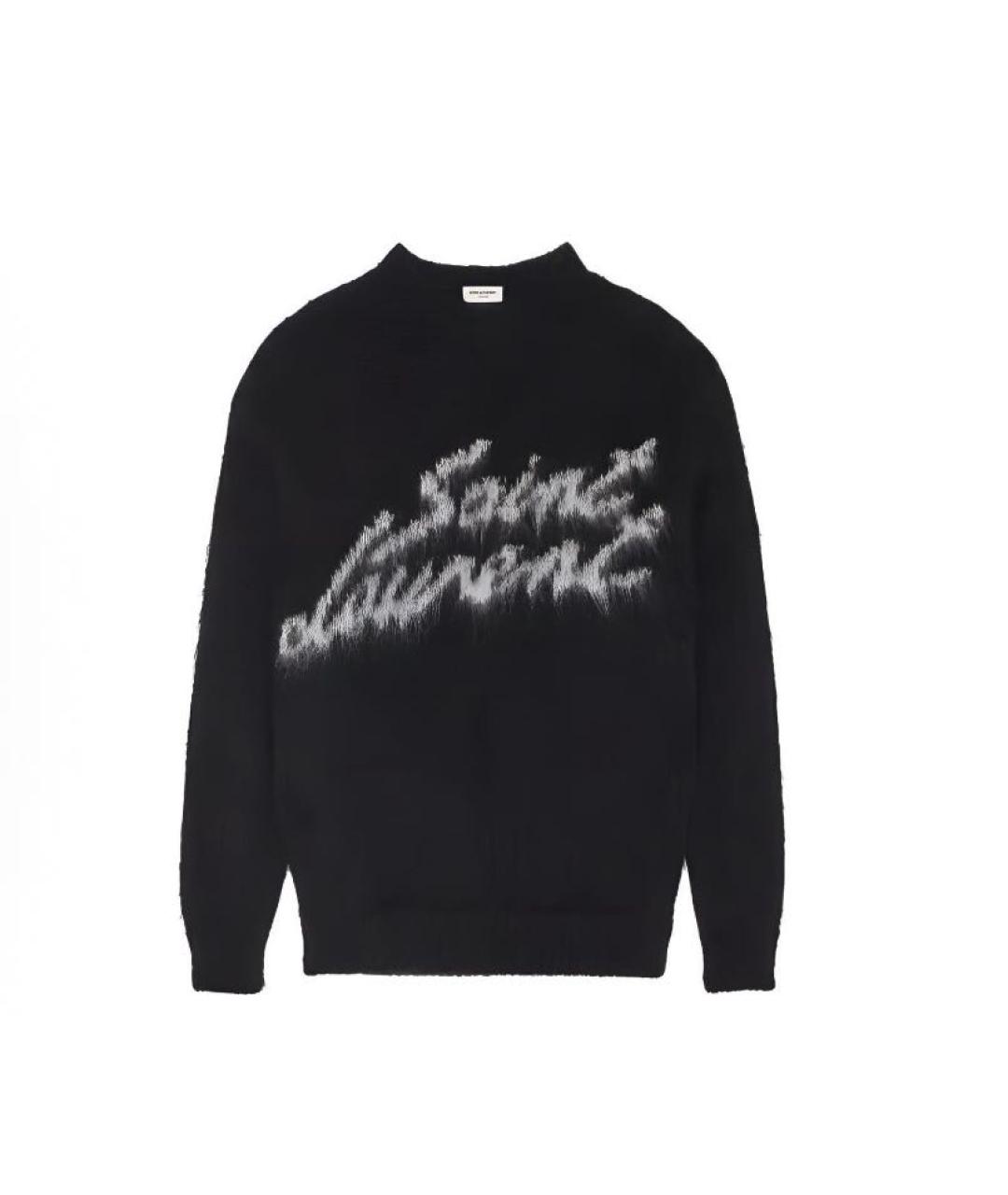 SAINT LAURENT Черный шерстяной джемпер / свитер, фото 8