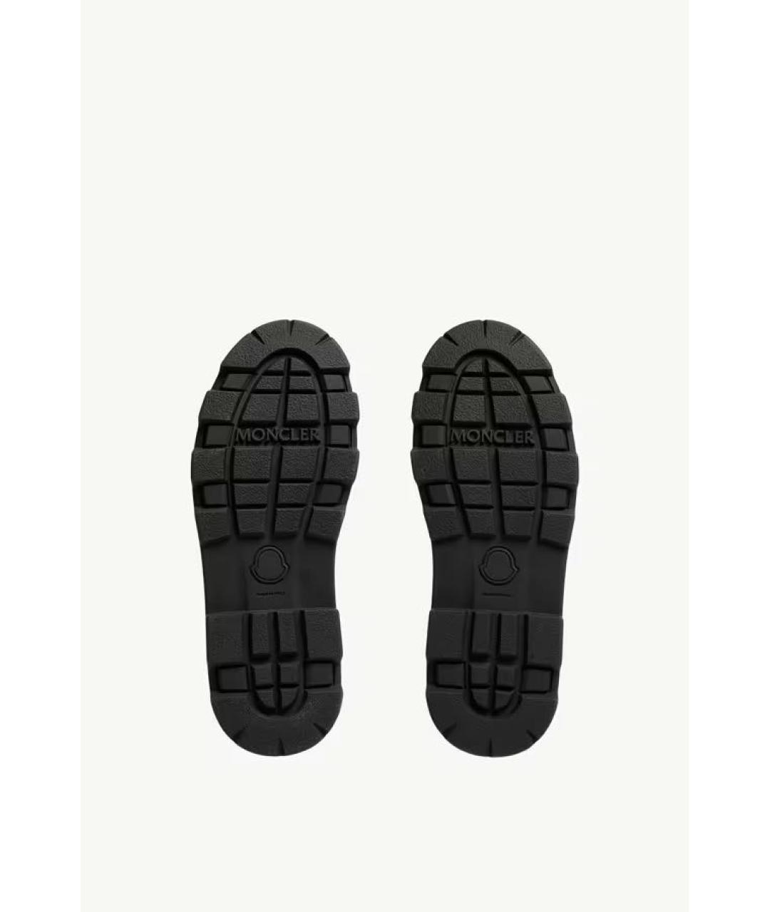 MONCLER Черные кожаные ботинки, фото 6