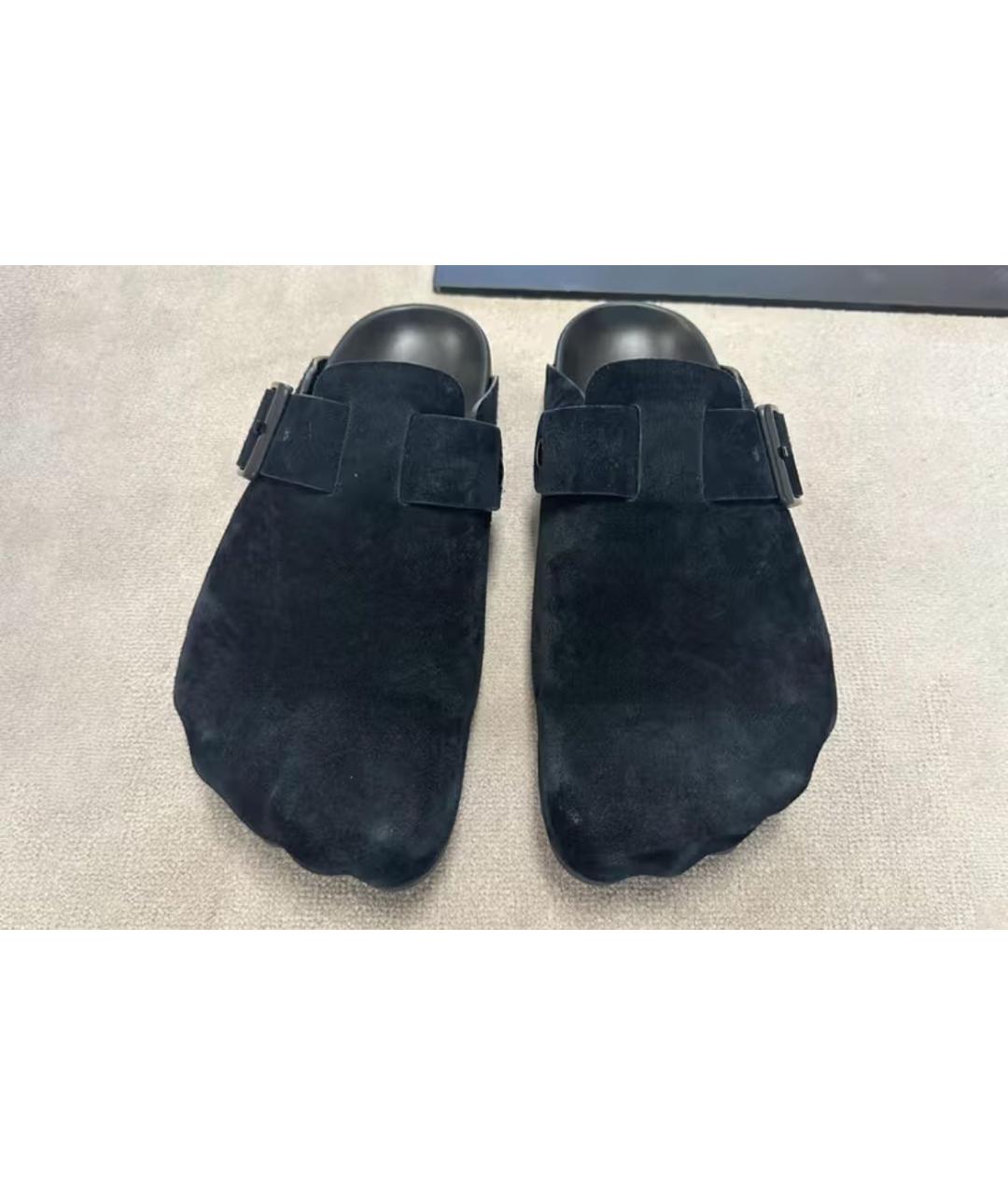 BALENCIAGA Черные замшевые мюли, фото 3