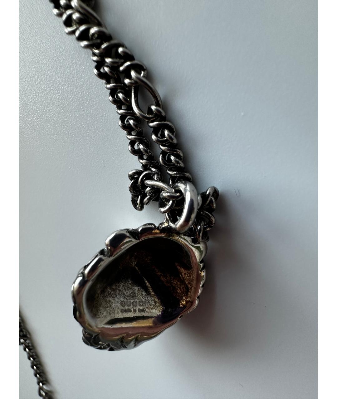 GUCCI Серебряная металлическая подвеска, фото 4
