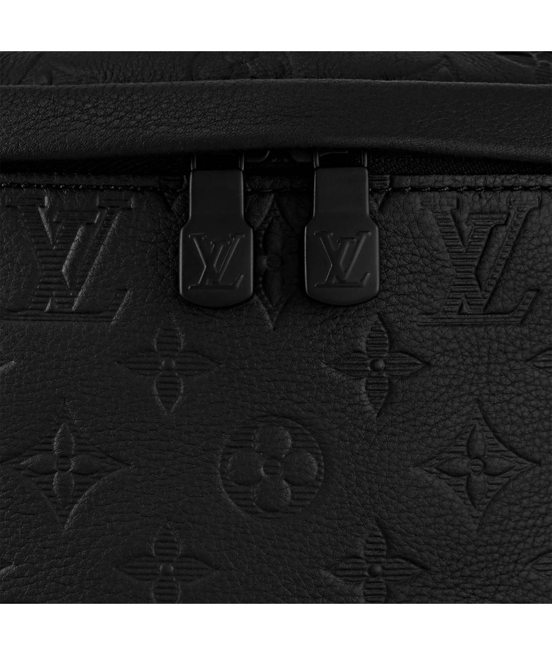 LOUIS VUITTON Черная кожаная барсетка, фото 4