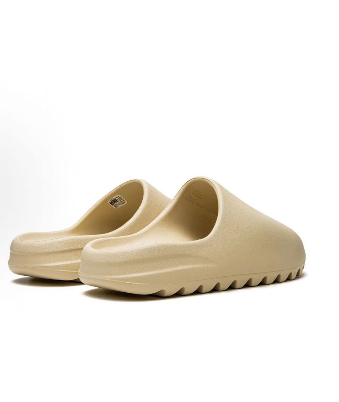 ADIDAS YEEZY Бежевые резиновые шлепанцы, фото 3