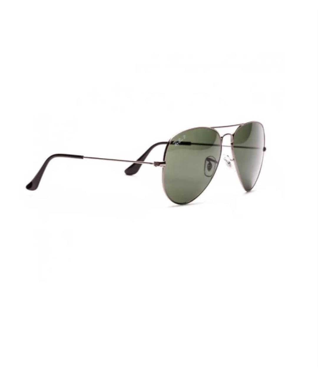 RAY BAN Серые металлические солнцезащитные очки, фото 2