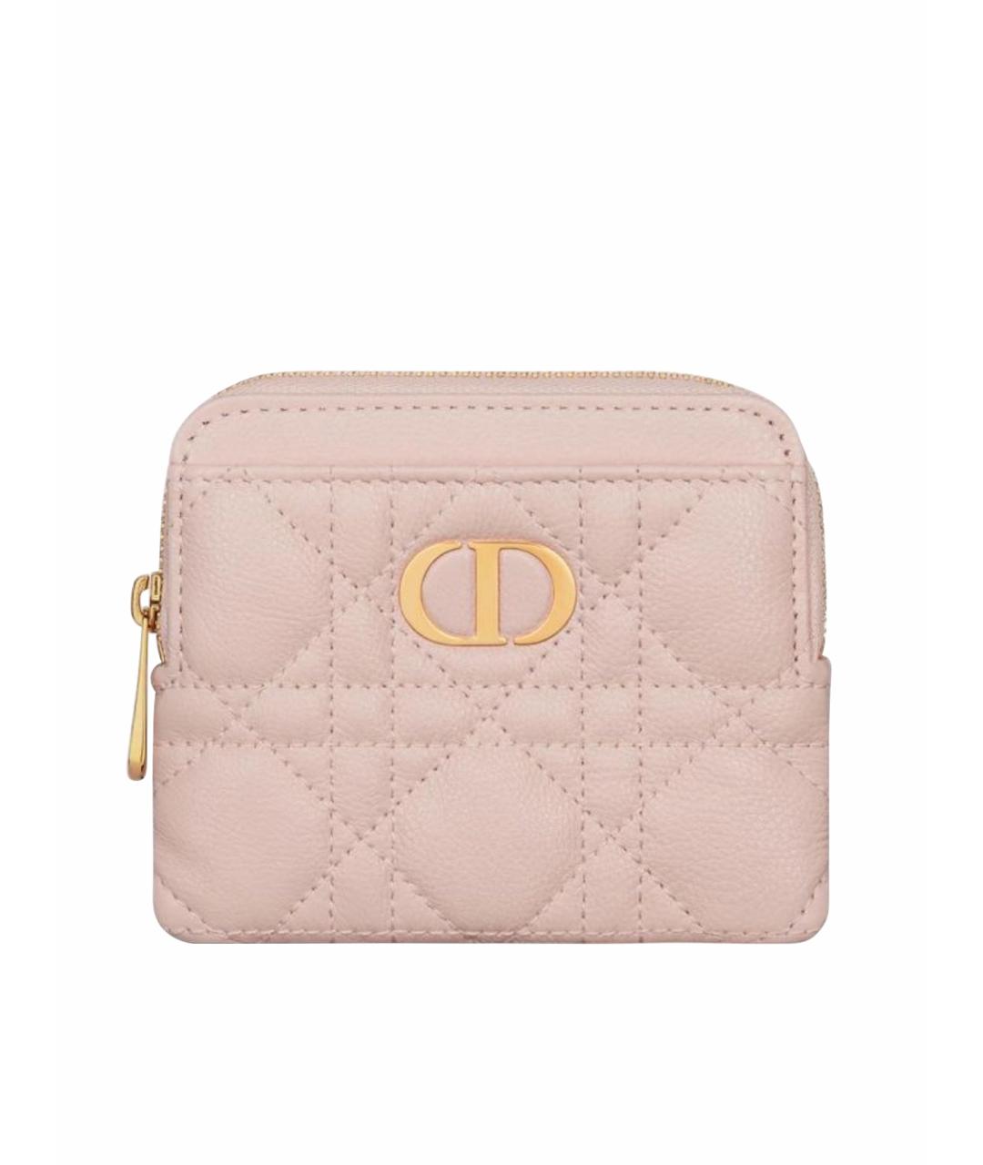 CHRISTIAN DIOR Розовый кожаный кошелек, фото 1