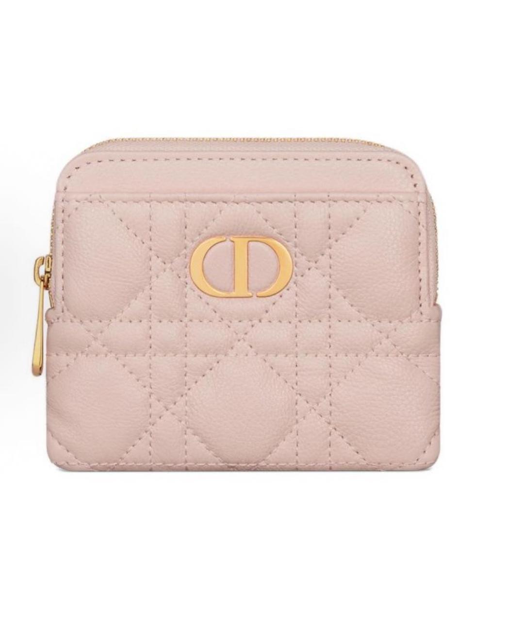 CHRISTIAN DIOR Розовый кожаный кошелек, фото 6