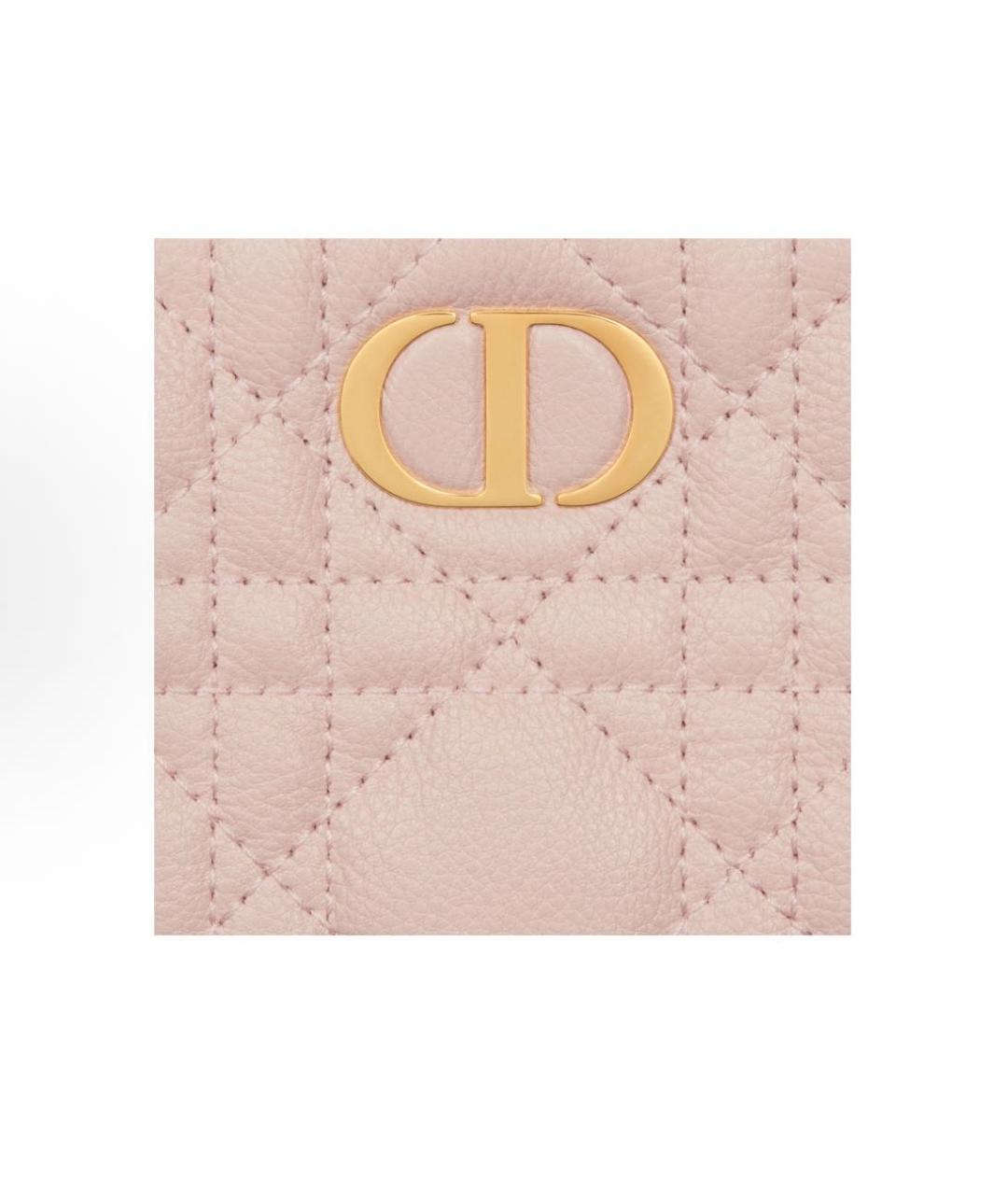 CHRISTIAN DIOR Розовый кожаный кошелек, фото 5