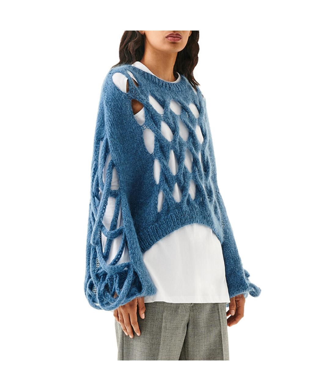 LOEWE Синий джемпер / свитер, фото 4