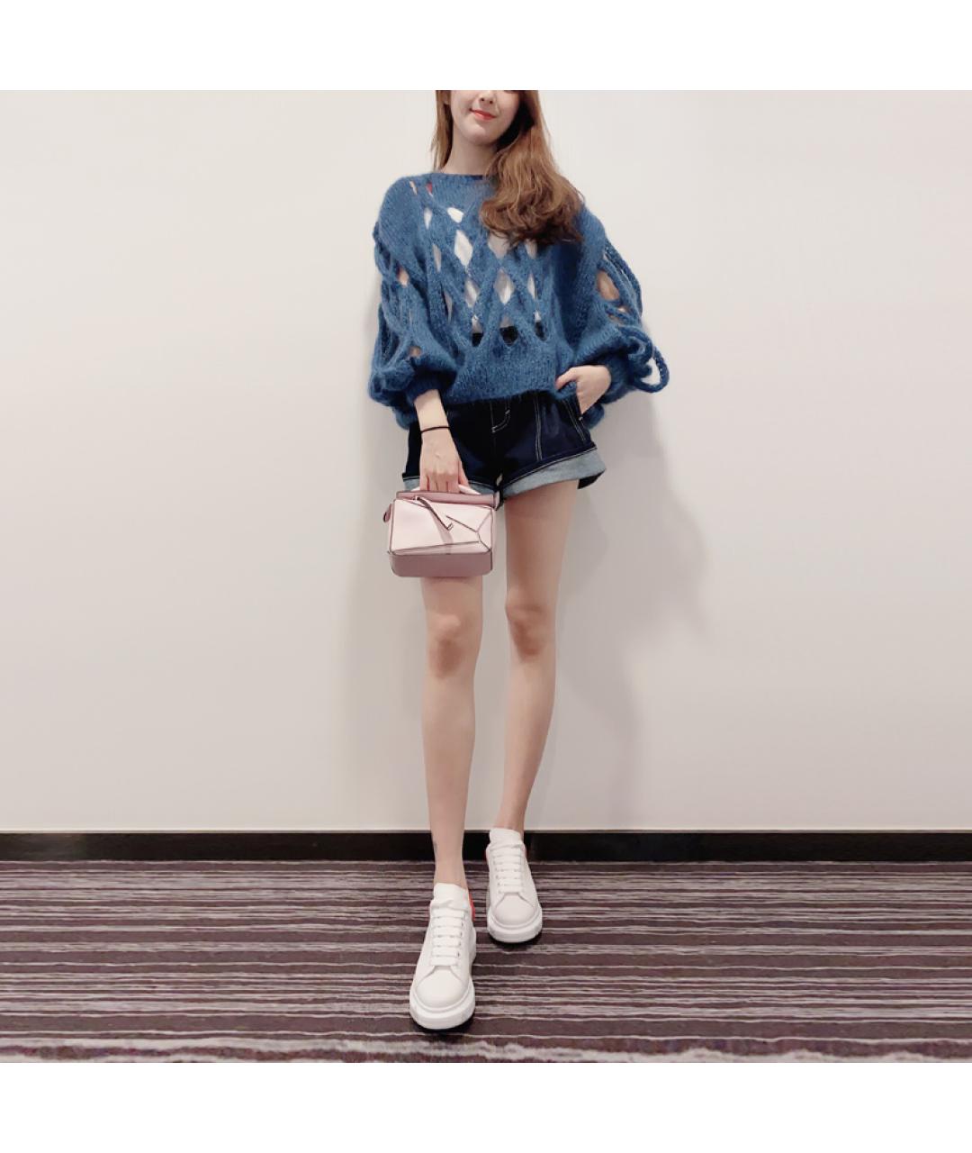 LOEWE Синий джемпер / свитер, фото 2