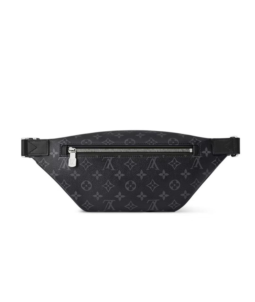 LOUIS VUITTON Черная кожаная барсетка, фото 4